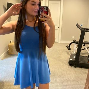 Blue skater dress
